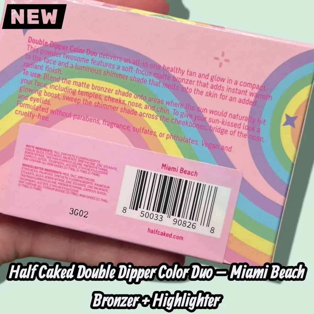 NEW Half Caked Double Dipper Color Duo – Miami Beach Bronzer + Highlighter